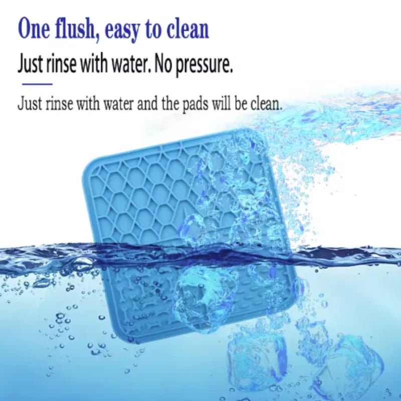 Silicone Pet Lick Mat with Suction Cups for Dog Bathing & Slow Feeding