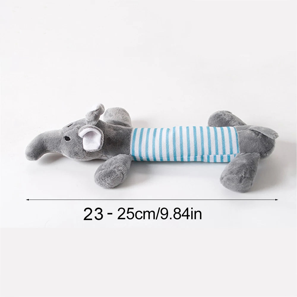No Stuffing Plush Squeaky Dog Chew Toy with Crinkle Paper & Squeakers