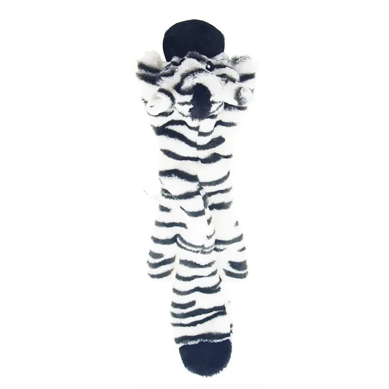 No Stuffing Plush Squeaky Dog Chew Toy with Crinkle Paper & Squeakers