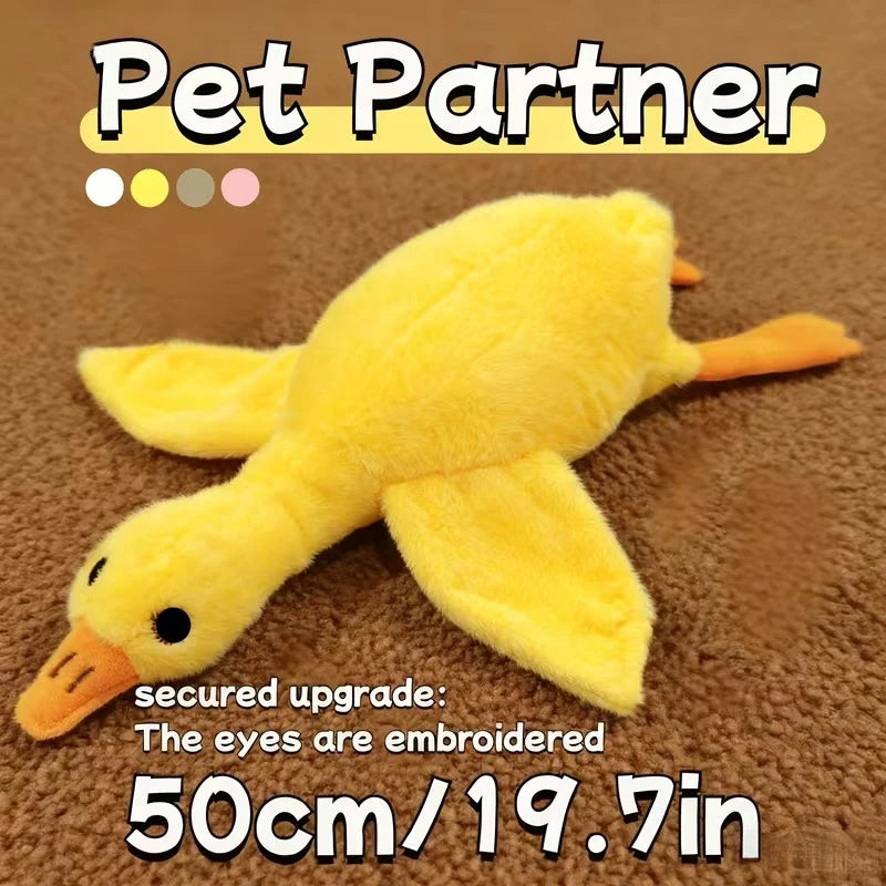 50cm Soft Anxiety-Relieving Duck Plush Toy & Companion for Dogs & Cats