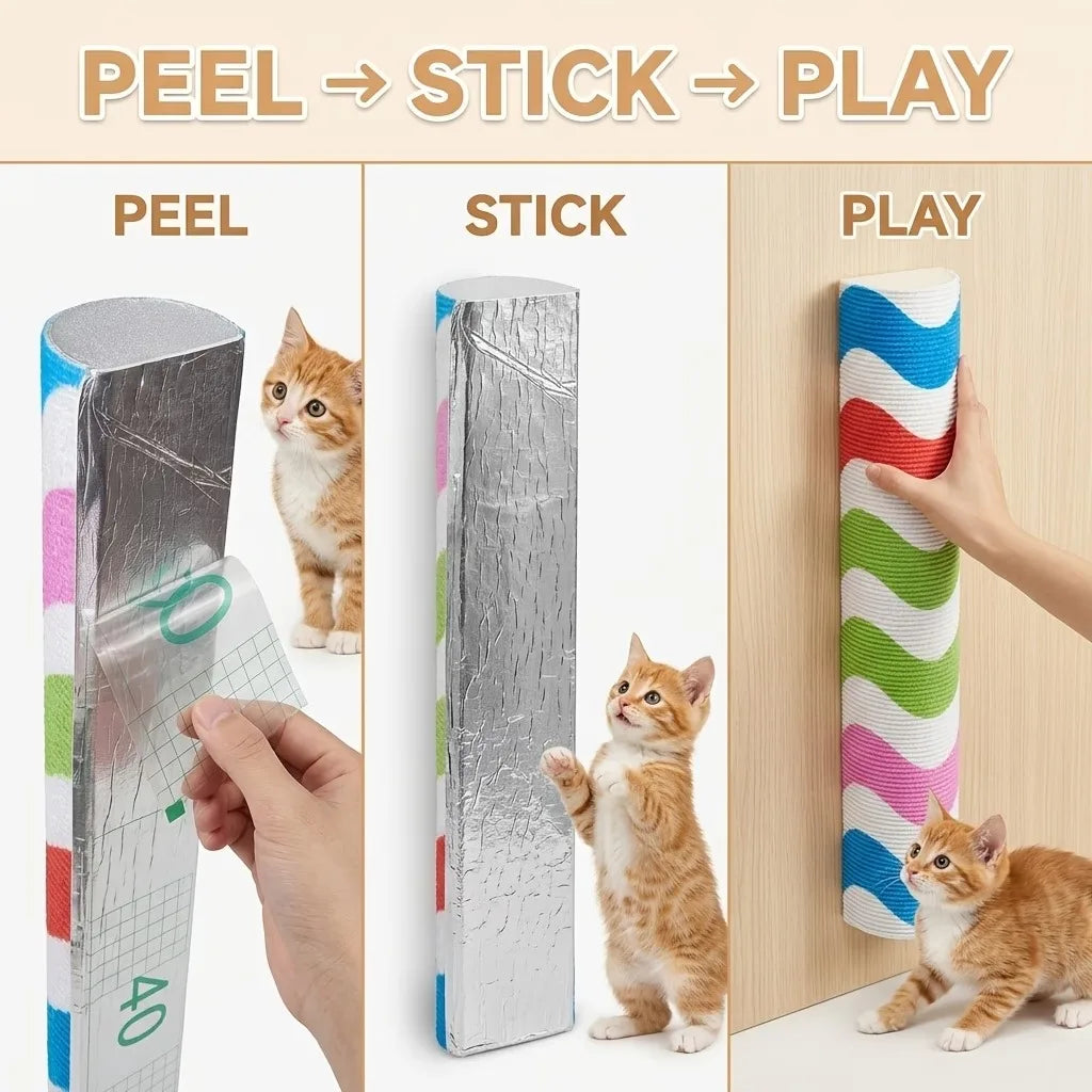 High-Adhesion Cat Scratching Post & Furniture Protector Mat