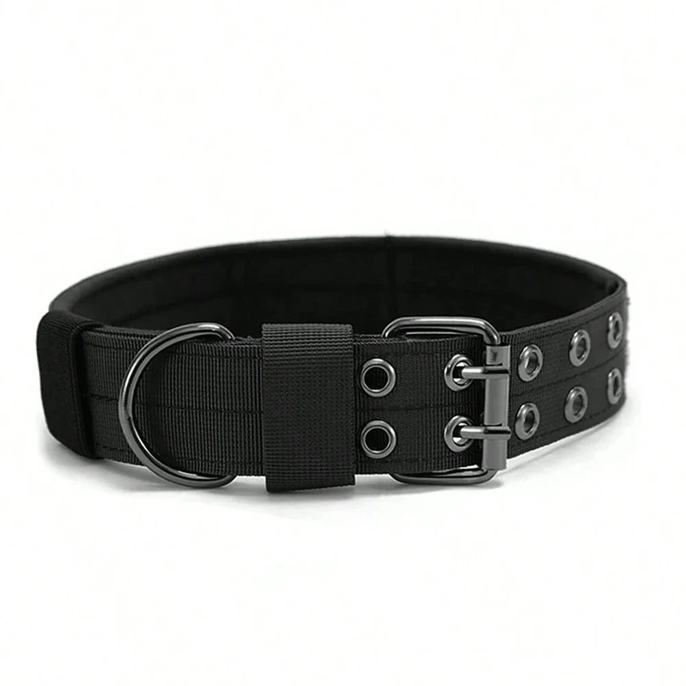 Durable Military Nylon Tactical Dog Collar for Medium & Large Dogs