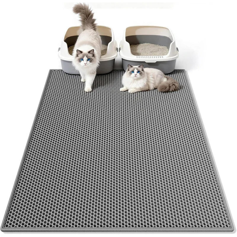 Double-Layer Waterproof Honeycomb Cat Litter Mat & Trapper