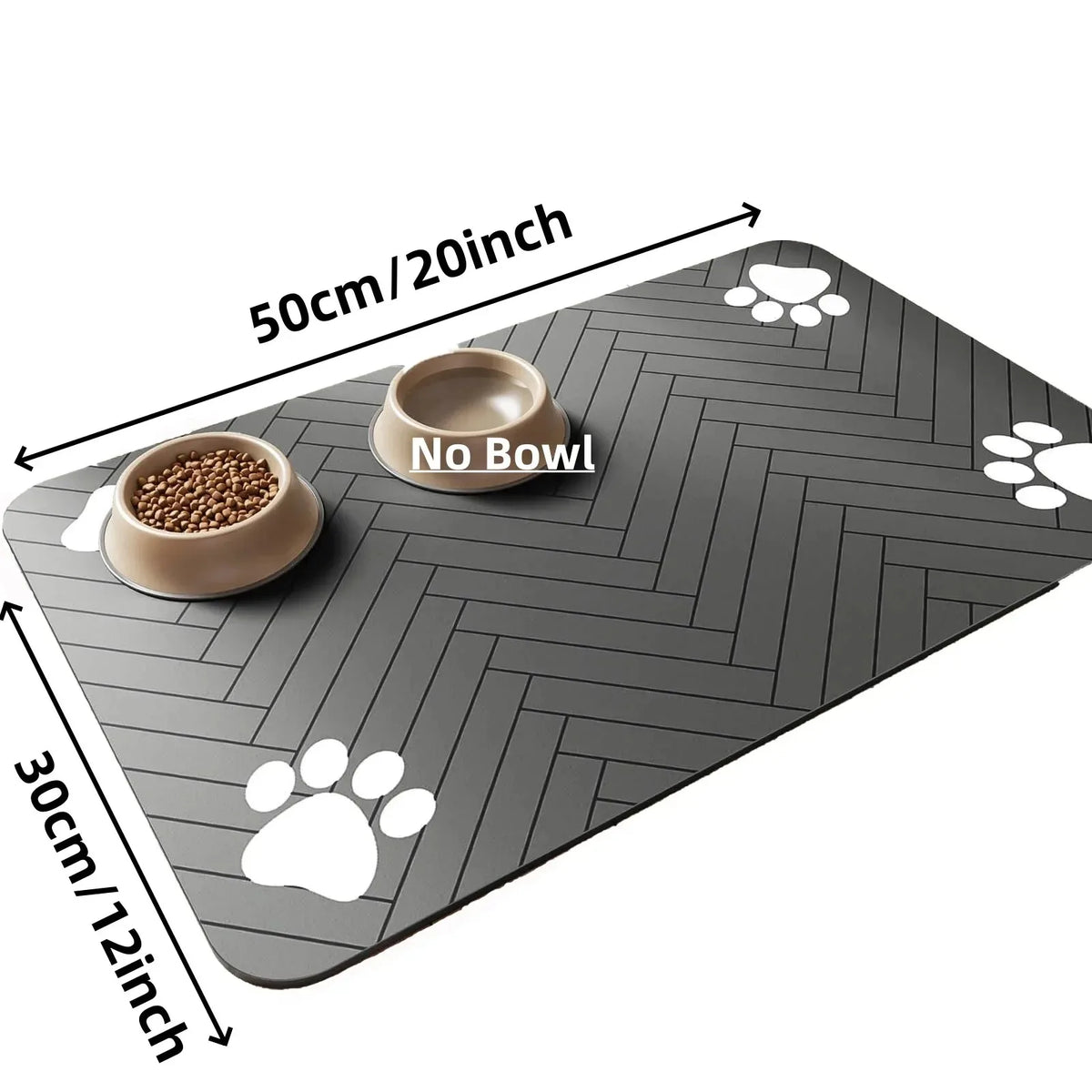 Absorbent Waterproof Pet Feeding Mat & Quick-Dry Food Bowl Placemat