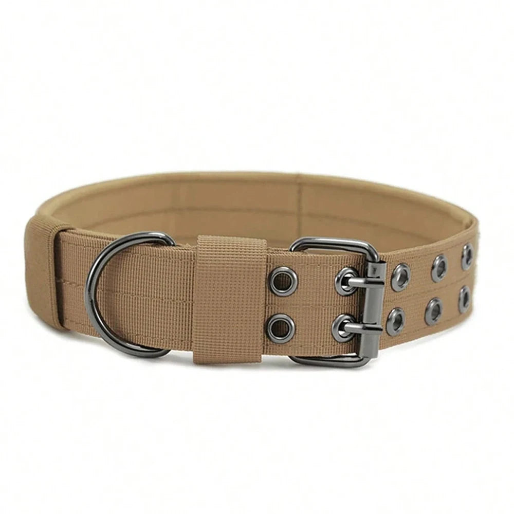 Durable Military Nylon Tactical Dog Collar for Medium & Large Dogs