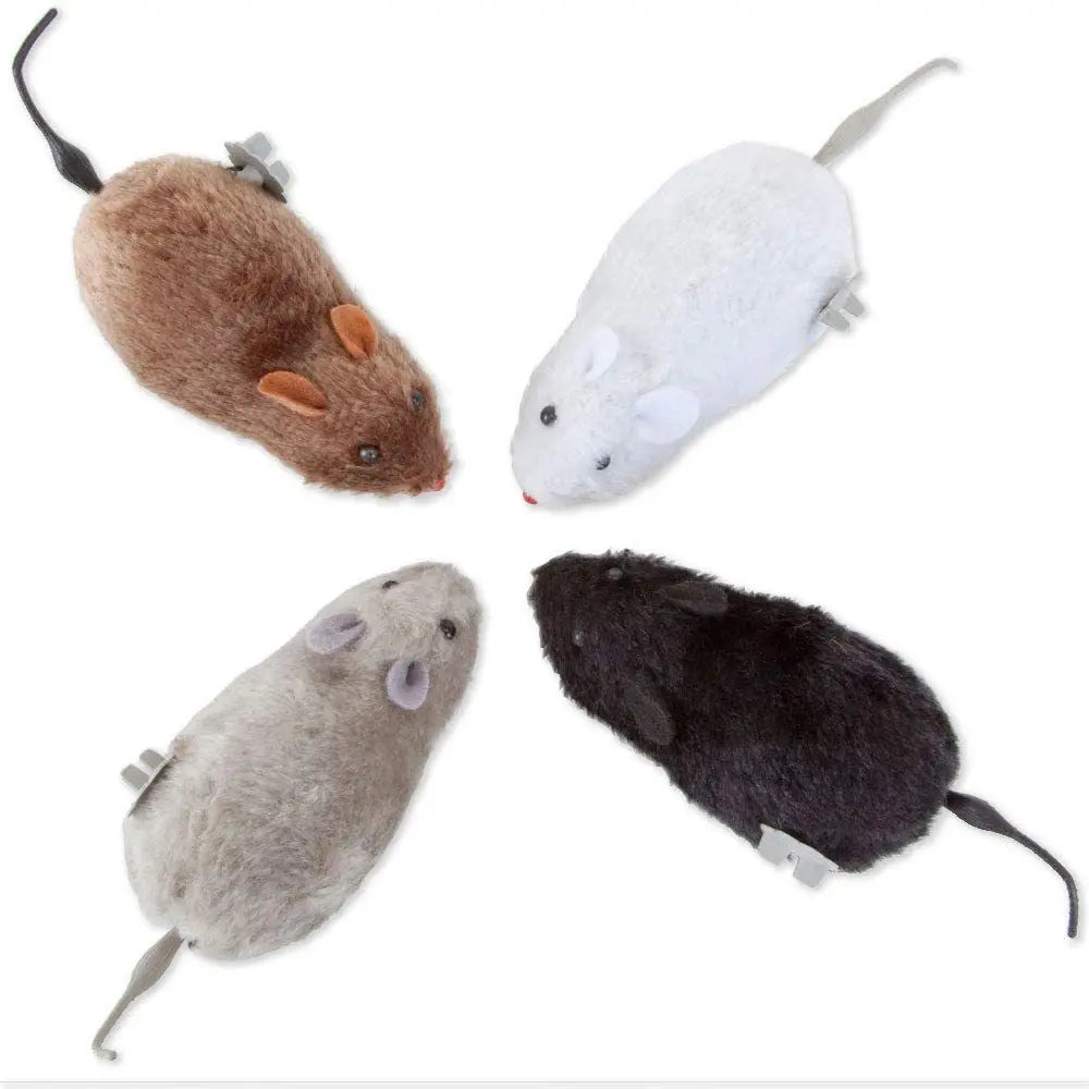 Lifelike Plush Running Mouse Toy & Interactive Rat Companion for Cats