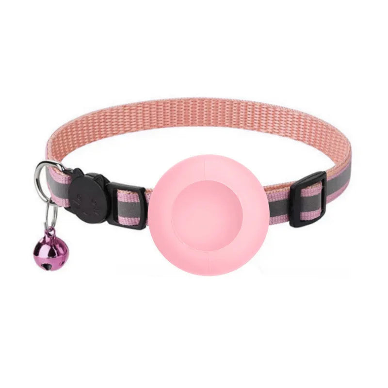 Reflective AirTag Cat Collar with Safety Breakaway Buckle & Bell