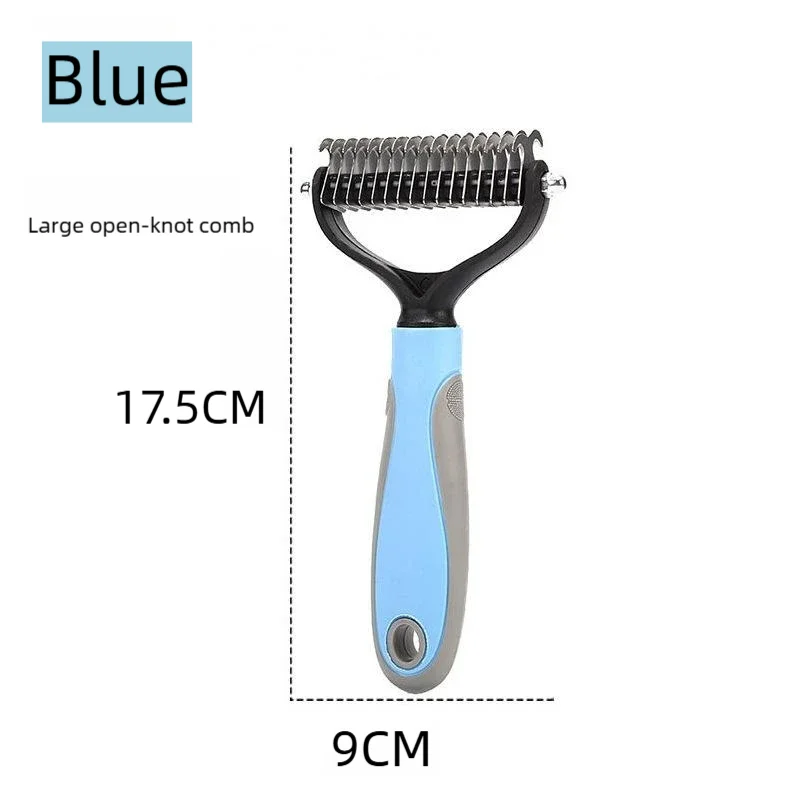 Double Sided Pet Deshedding Brush & Dematting Undercoat Rake