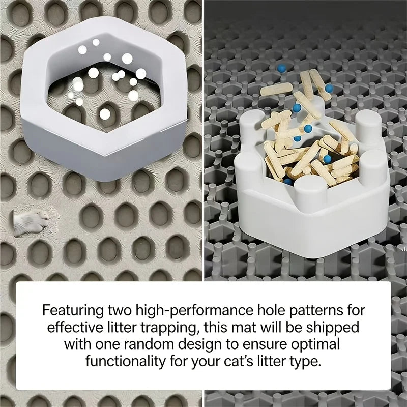 Double-Layer Waterproof Honeycomb Cat Litter Mat & Trapper
