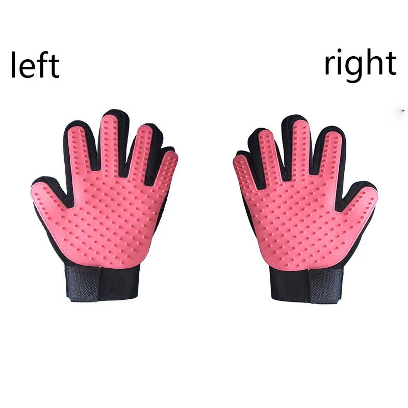 Deshedding Pet Grooming Glove & Gentle Massage Hair Remover for Cats & Dogs
