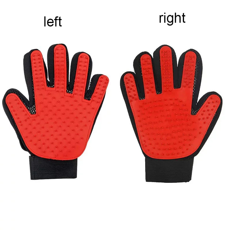 Deshedding Pet Grooming Glove & Gentle Massage Hair Remover for Cats & Dogs