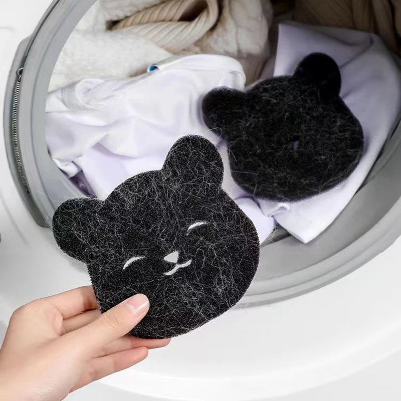 Reusable Washing Machine Pet Hair Remover & Bear Sticky Sponge Catcher