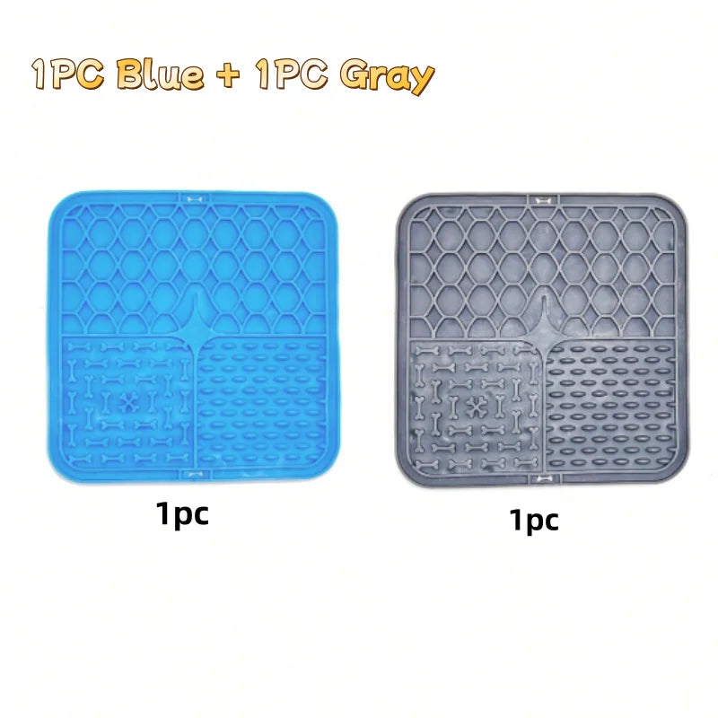 Silicone Pet Lick Mat with Suction Cups for Dog Bathing & Slow Feeding