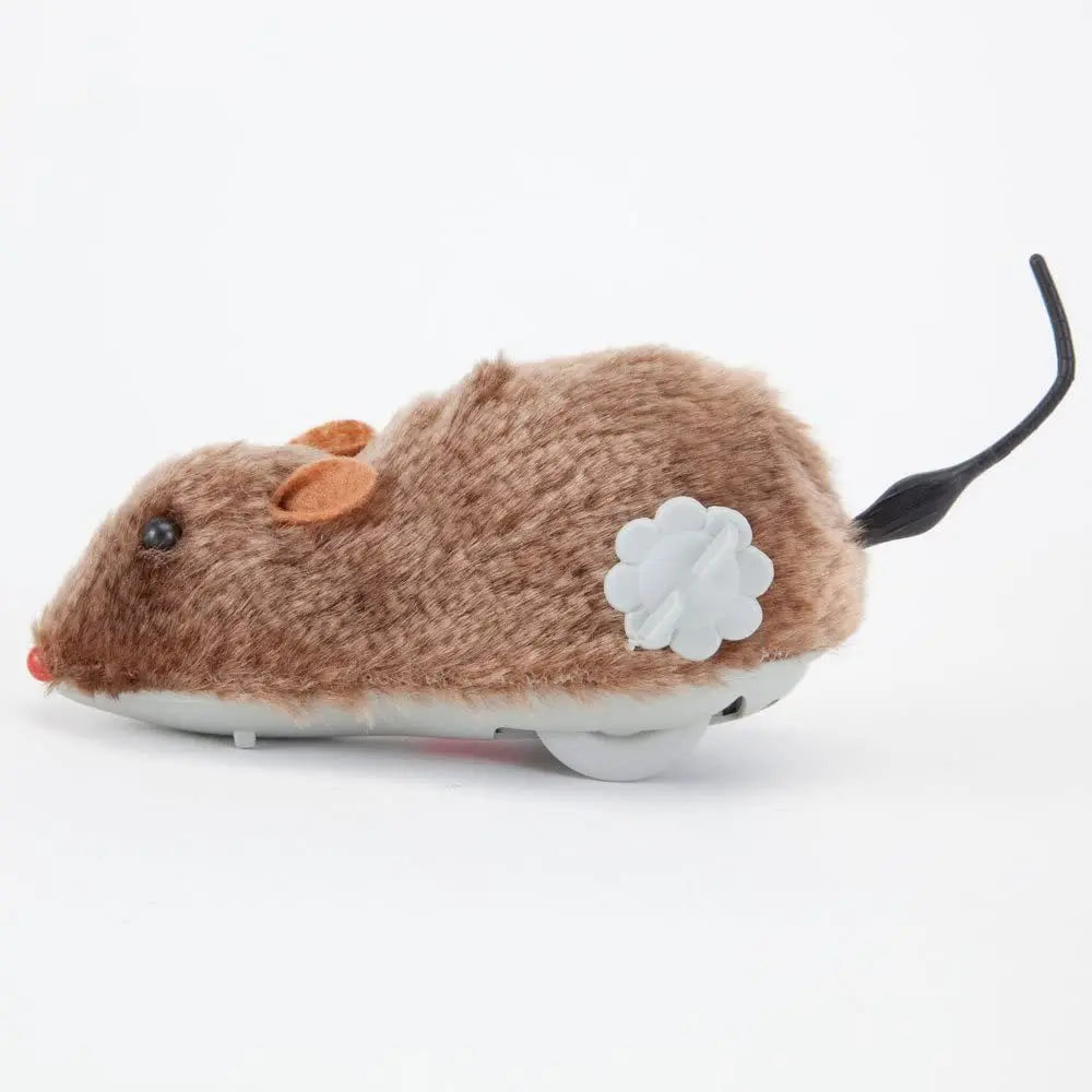 Lifelike Plush Running Mouse Toy & Interactive Rat Companion for Cats