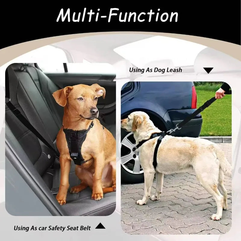 Adjustable Nylon Pet Car Seat Belt & Safety Lead Leash