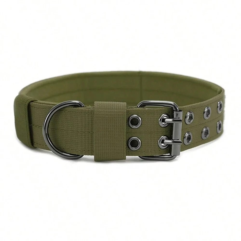 Durable Military Nylon Tactical Dog Collar for Medium & Large Dogs