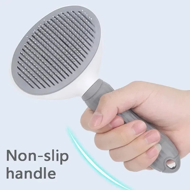 Self-Cleaning Slicker Pet Grooming Brush & Hair Remover Comb for Cats & Dogs