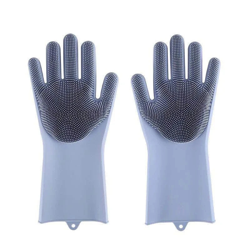 Silicone Pet Bath & Grooming Scrubber Glove for Dogs & Cats