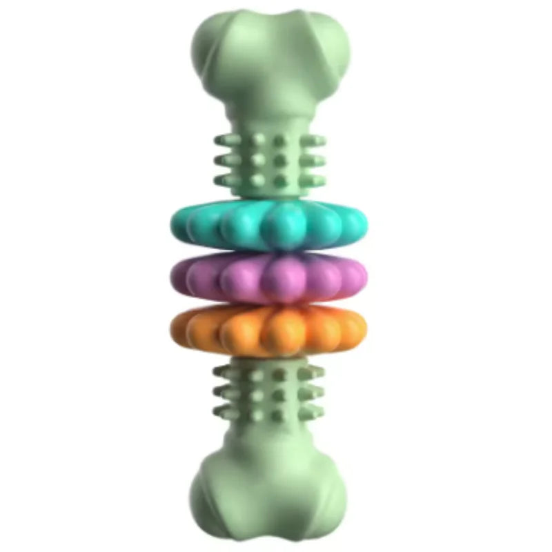 Bite-Resistant Dog Teething Chew Stick & Treat Dispenser Toy
