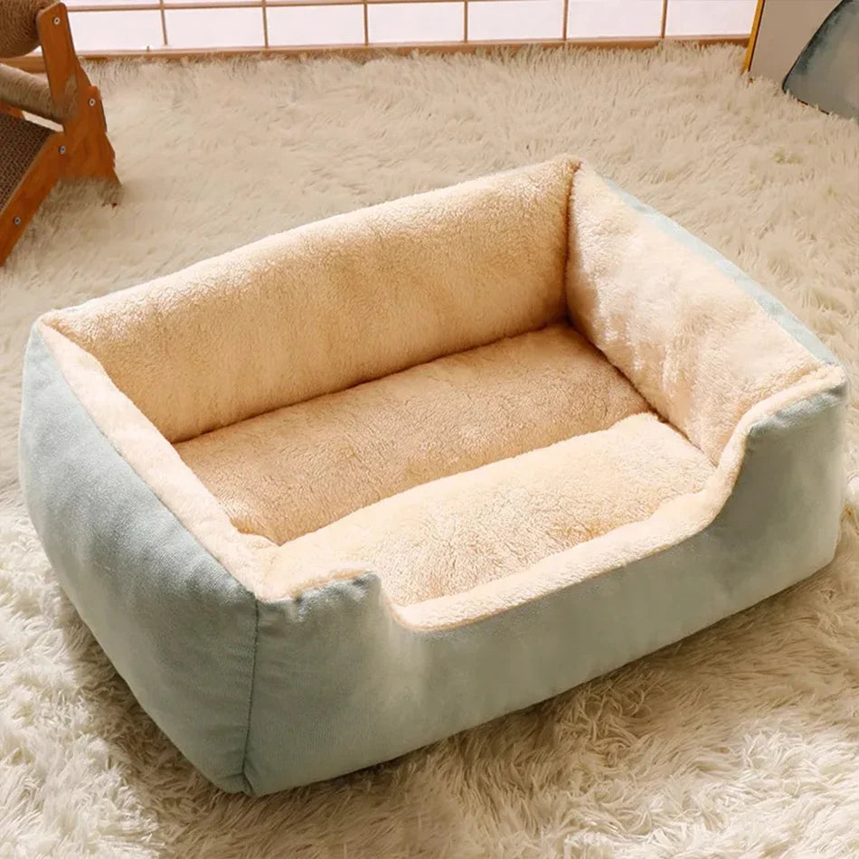Orthopedic Plush Rectangular Cat & Dog Bolster Bed