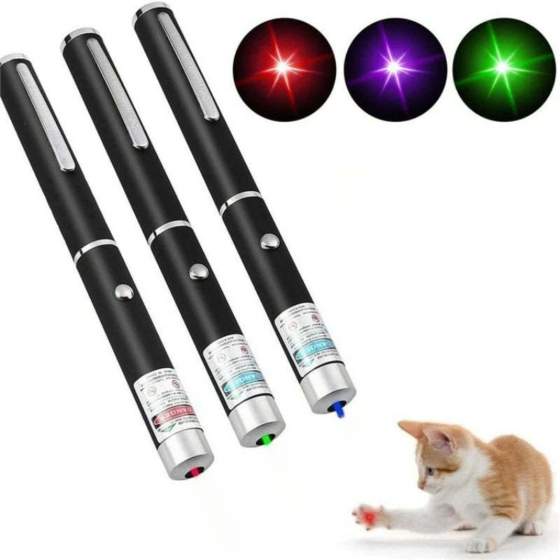 Interactive LED Laser Pointer & Flashlight Cat Toy Pen