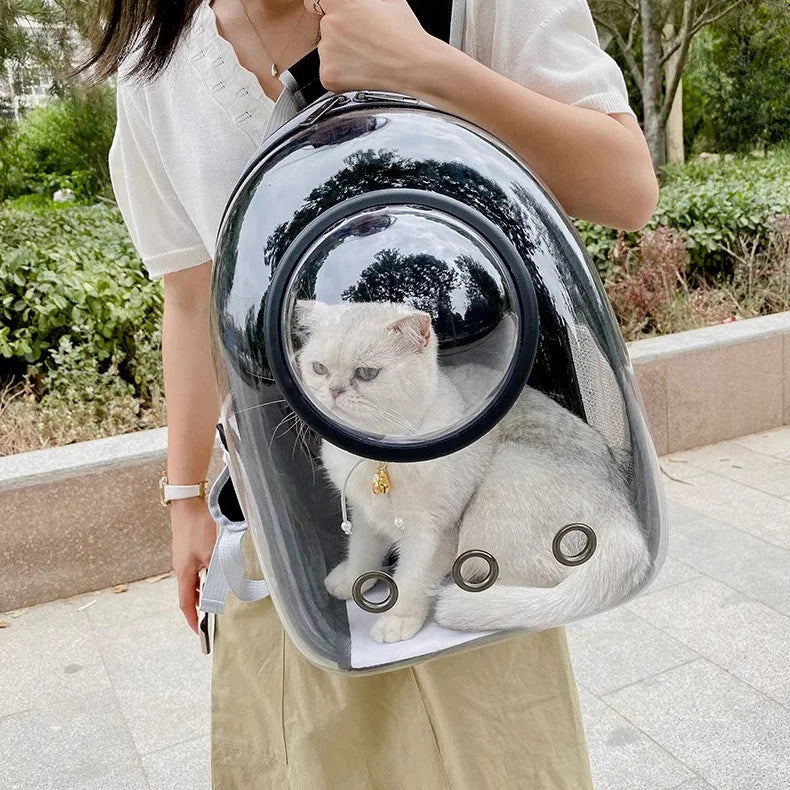 Breathable Transparent Space Capsule Pet Transport Backpack & Cat Carrier