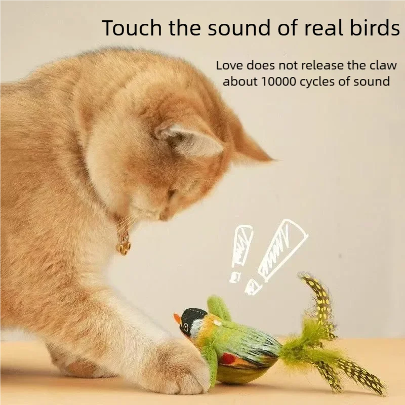 Electric Flapping Wings & Chirping Bird Interactive Cat Toy