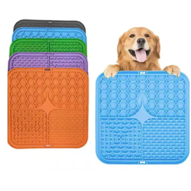Silicone Pet Lick Mat with Suction Cups for Dog Bathing & Slow Feeding