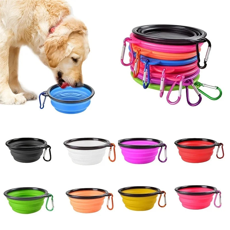 Portable Collapsible Silicone Travel Pet Food & Water Bowl