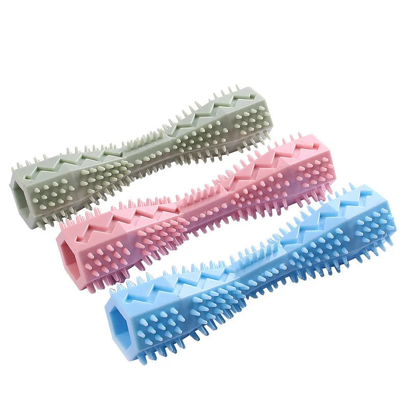 Bite-Resistant Dog Teething Chew Stick & Treat Dispenser Toy