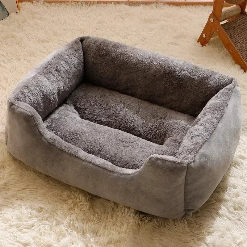 Plush Oval Cat & Small Dog Cuddler Bed
