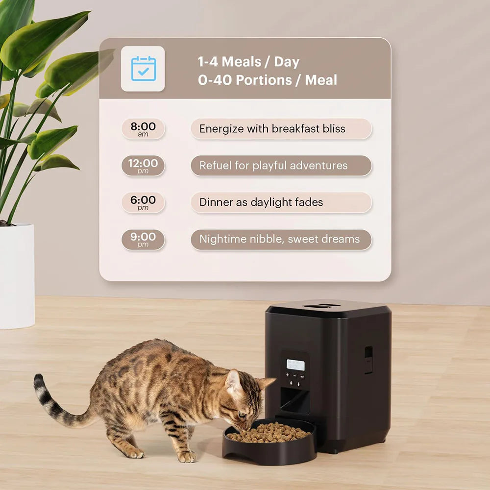 Smart Automatic Timed Pet Feeder & Wi-Fi Enabled Cat/Dog Food Dispenser Bowl
