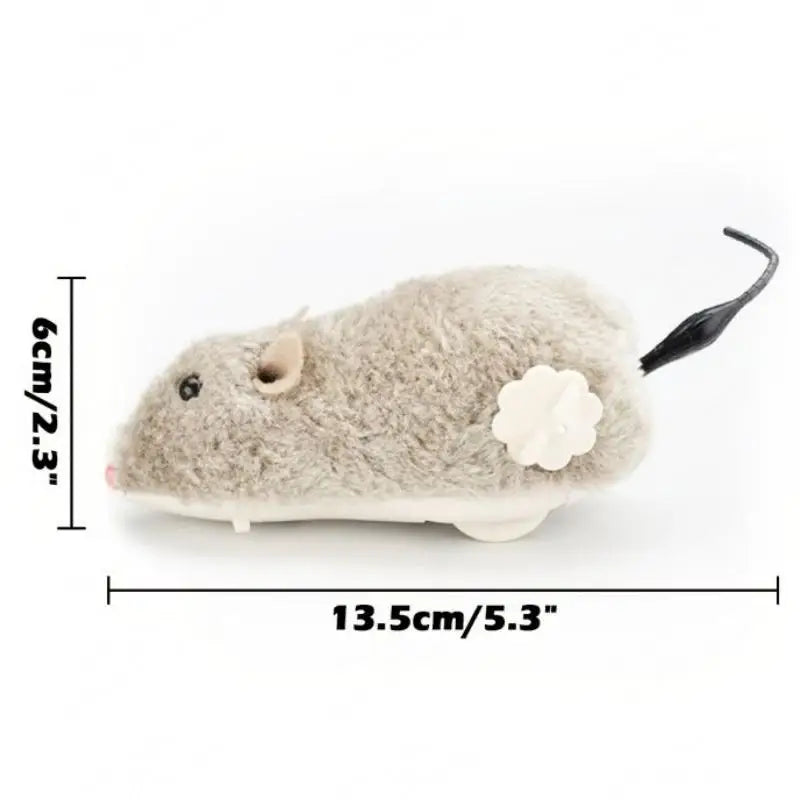 Lifelike Plush Running Mouse Toy & Interactive Rat Companion for Cats