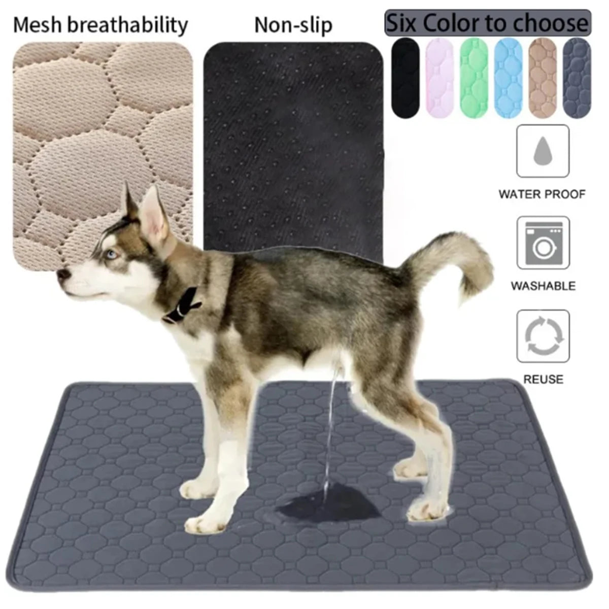 Reusable & Washable Waterproof Dog Pee Pad & Puppy Training Mat