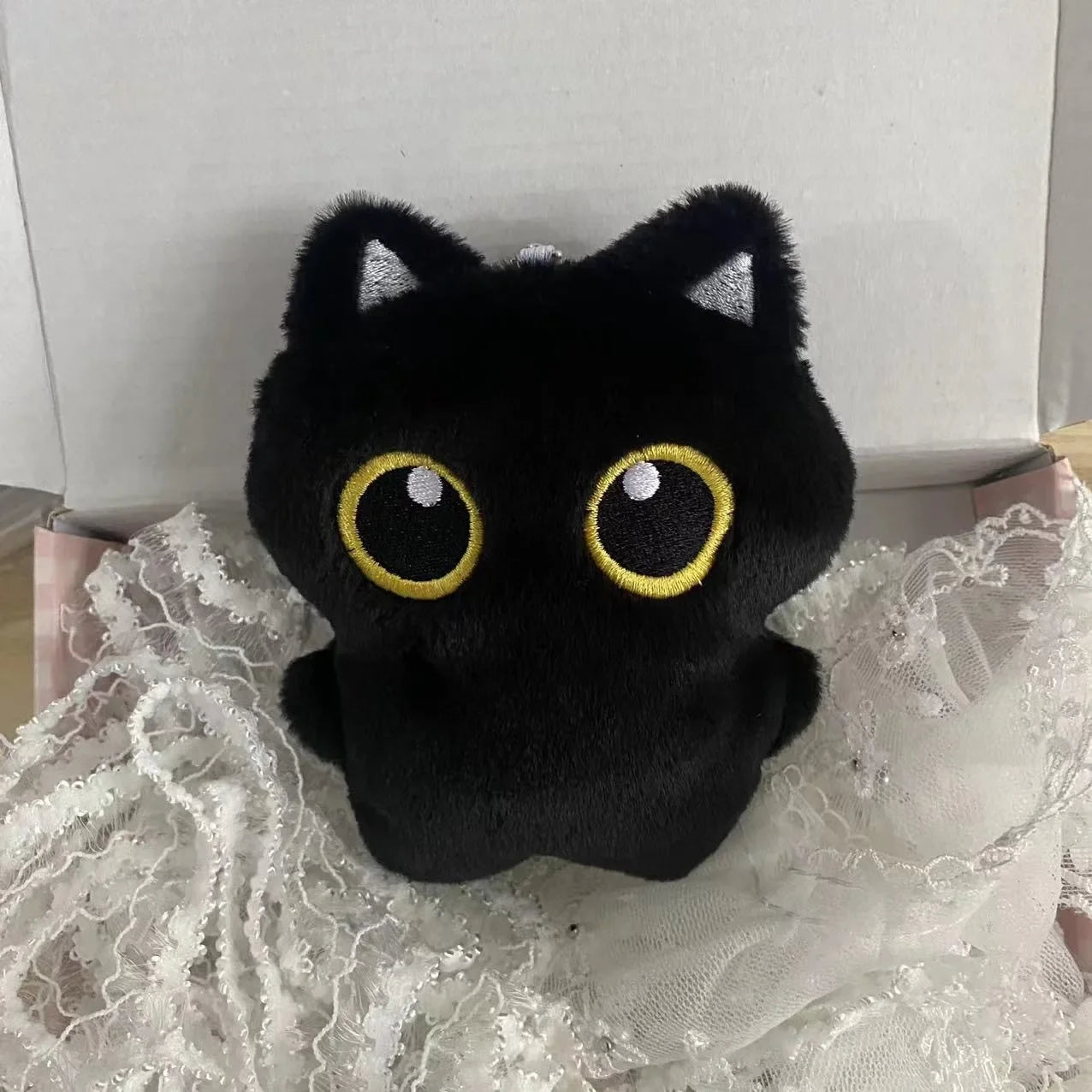 10cm Cute Black Cat Plush Toy Small Pendant & Bag Charm
