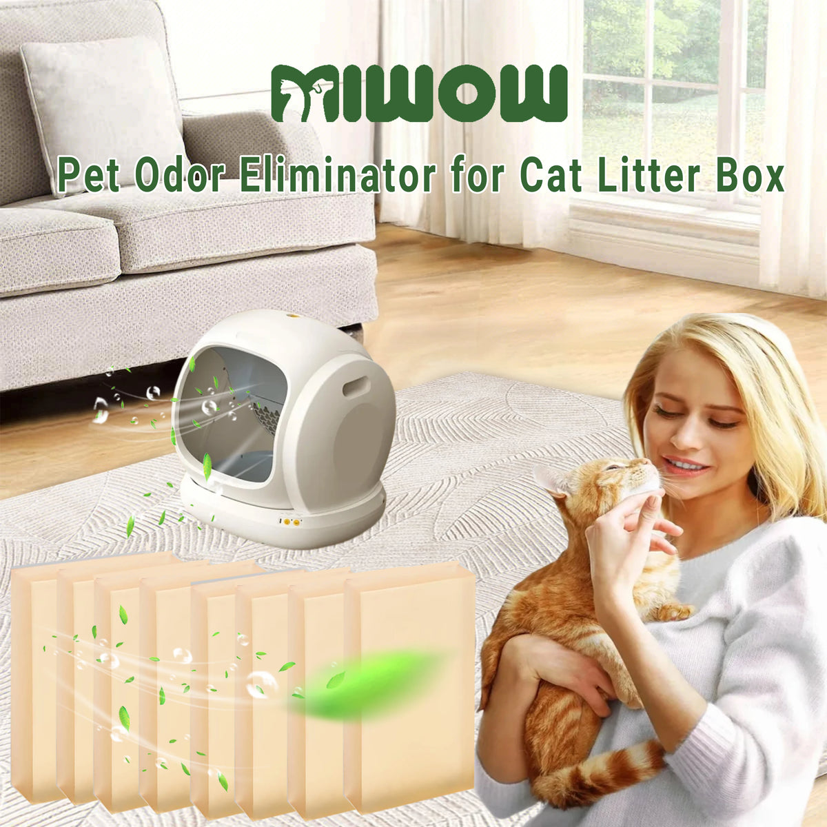 Smart Cat Litter Box Deodorizer Replacement Filters