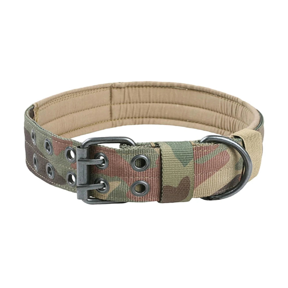 Durable Military Nylon Tactical Dog Collar for Medium & Large Dogs
