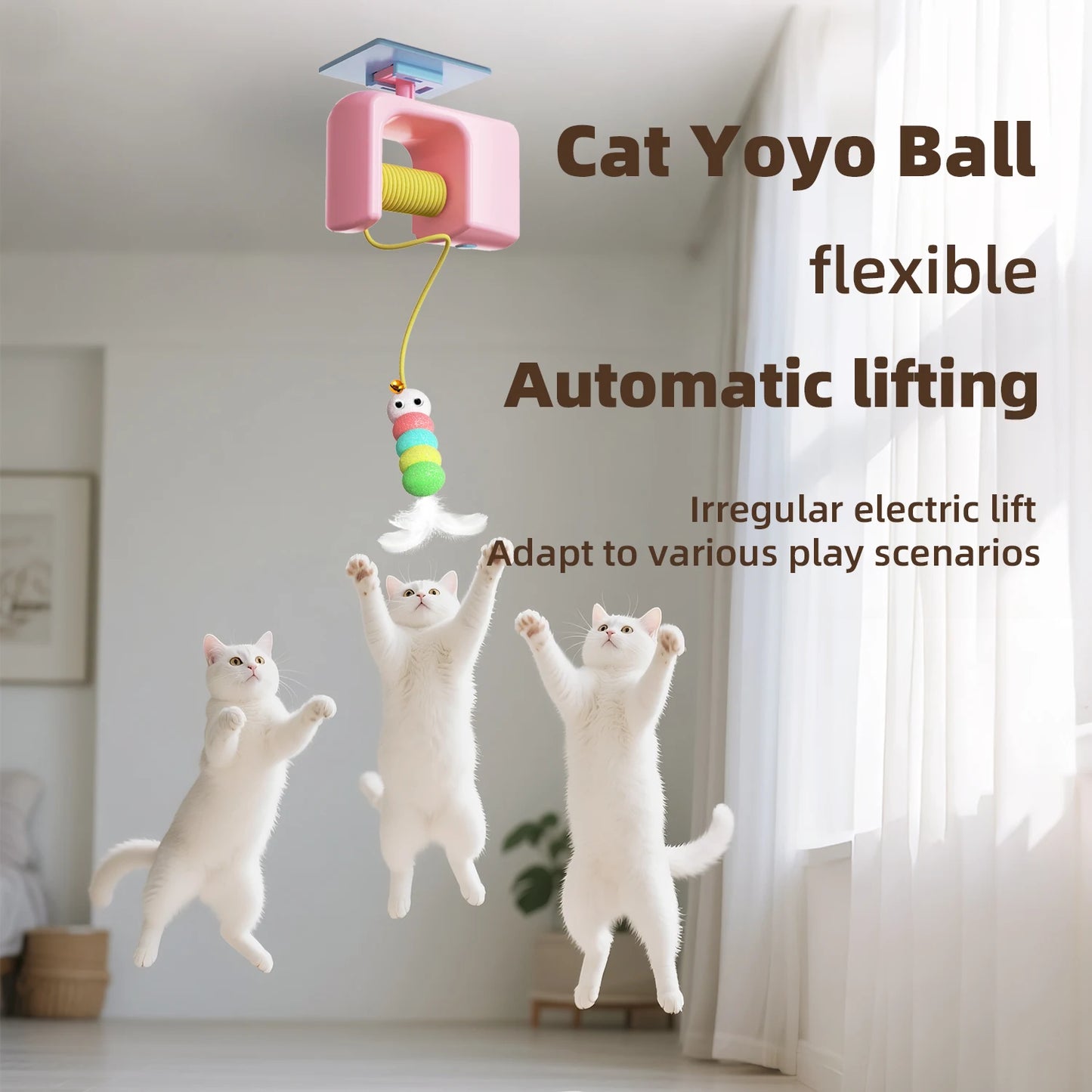 Automatic Hanging Electric Flying Bird Interactive Doorway Cat Toy