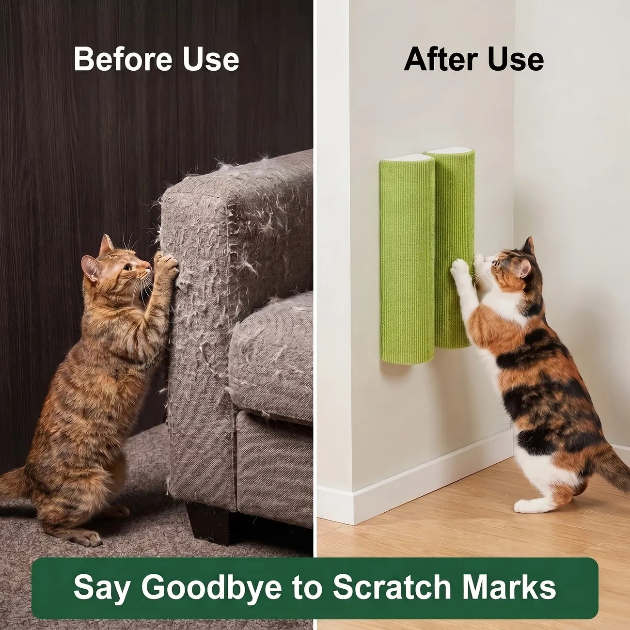 High-Adhesion Cat Scratching Post & Furniture Protector Mat