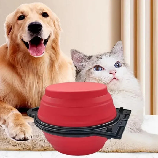 2-in-1 Foldable Dual Pet Travel Food & Water Bowl