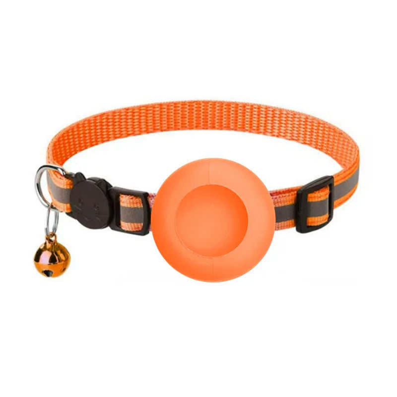 Reflective AirTag Cat Collar with Safety Breakaway Buckle & Bell