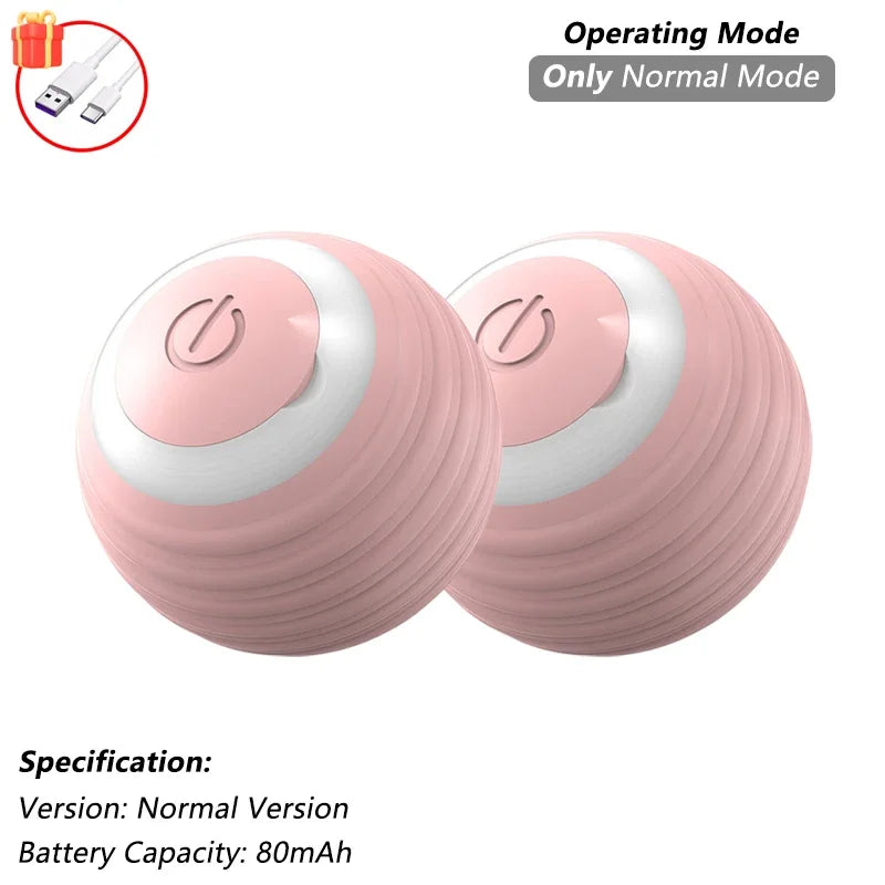 Automatic Rolling & Interactive Smart Cat Toy Ball with Faux Tail