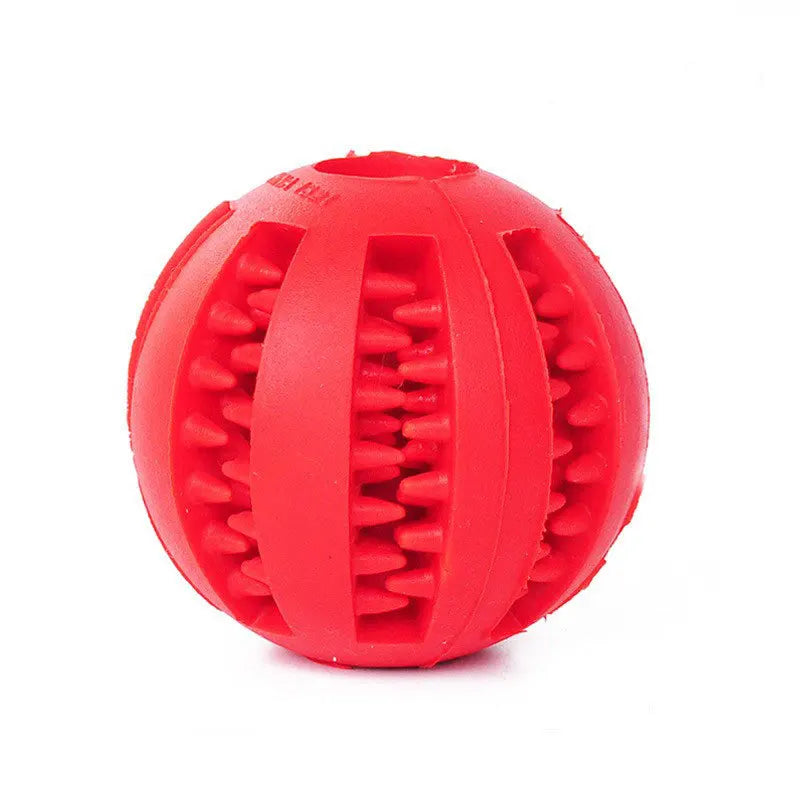 Bite-Resistant Dog Treat Dispenser & Tooth Cleaning Chew Ball