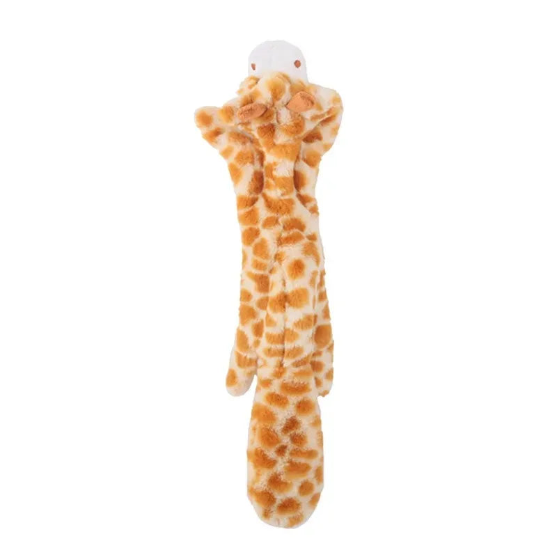 No Stuffing Plush Squeaky Dog Chew Toy with Crinkle Paper & Squeakers