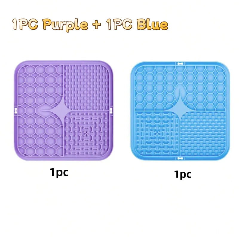 Silicone Pet Lick Mat with Suction Cups for Dog Bathing & Slow Feeding