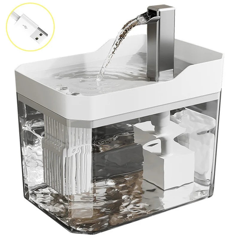Automatic Cat Water Fountain with Filter & Circulating Dispenser