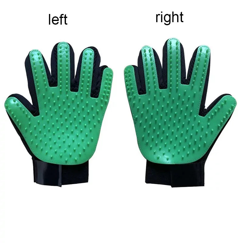 Deshedding Pet Grooming Glove & Gentle Massage Hair Remover for Cats & Dogs