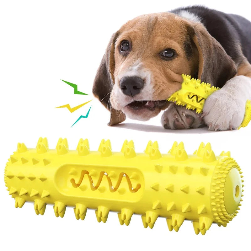 Bite-Resistant Dog Teething Chew Stick & Treat Dispenser Toy