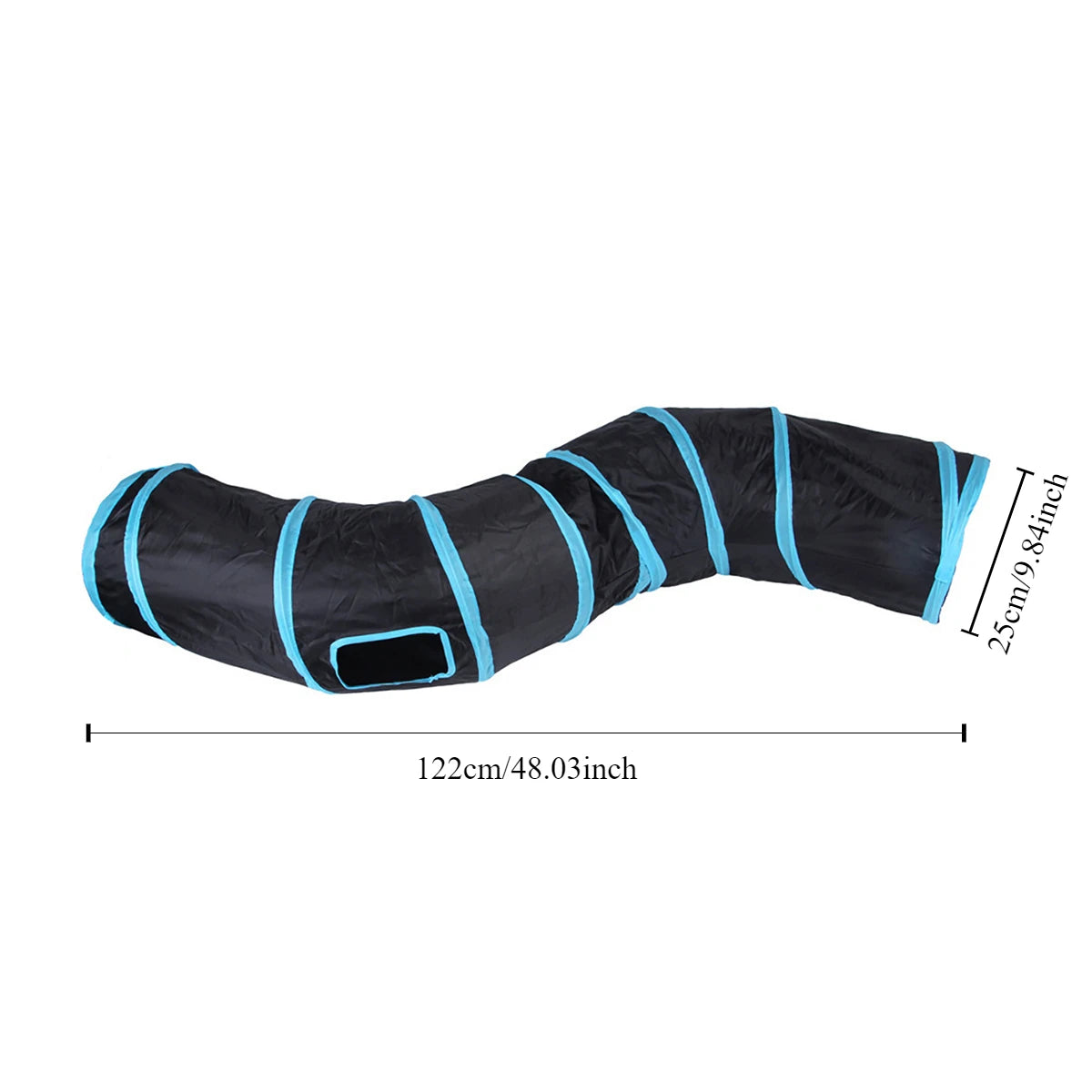 Foldable Interactive Cat Tunnel Tube Toy with Crinkle Play