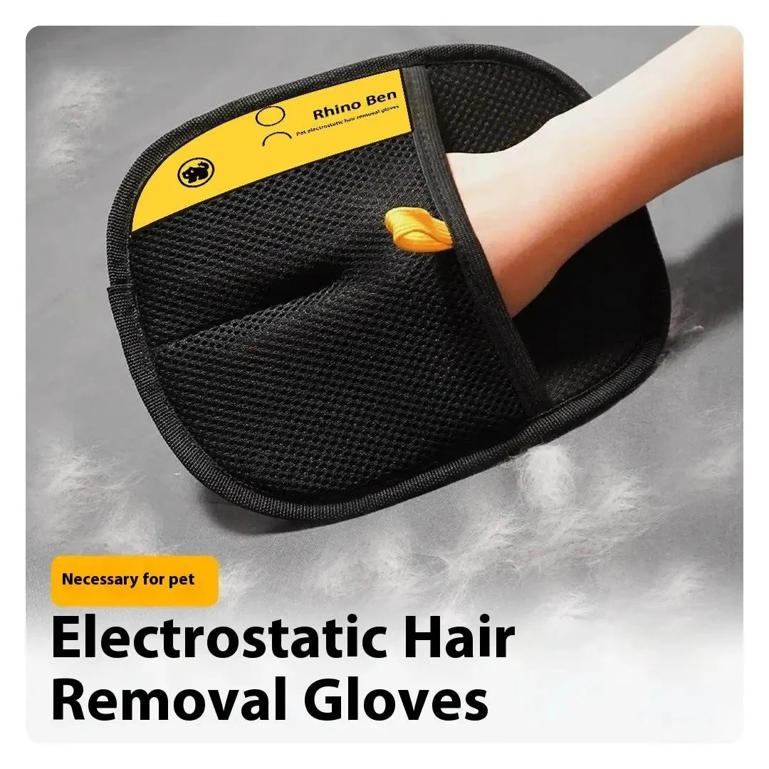 Deshedding Pet Grooming Glove & Gentle Massage Hair Remover for Cats & Dogs